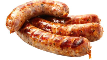 Fototapeta premium Sausages on a transparent background