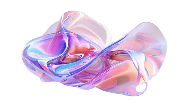 Futuristic shape on a transparent background