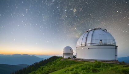 Obraz premium 山の上の天文台