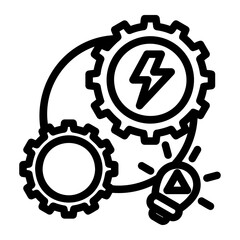 energy development Line Icon