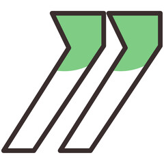 Line Quote Icon Green Vector