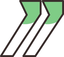 Line Quote Icon Green Vector