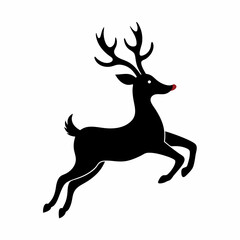 Reindeer with nose vector illustration