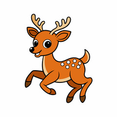 Reindeer with nose vector illustration