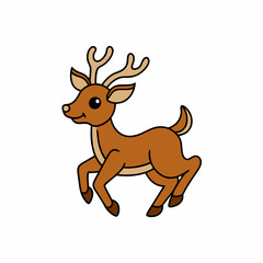 Reindeer with nose vector illustration