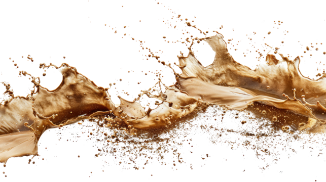 Flying sand on a transparent background