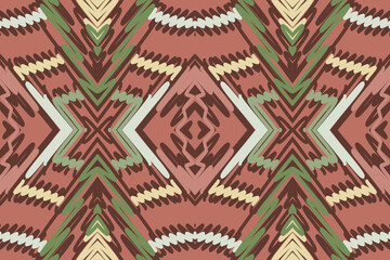 Ethnic Seamless pattern Ikat geometric Indian style. Tribal ethnic vector texture. seamless striped pattern. Ethnic ikat chevron pattern background