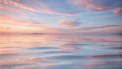 Obraz premium Soft, ethereal gradient background featuring gentle blends of lavender, blush, and sky blue hues with smooth, curved lines and delicate textures.