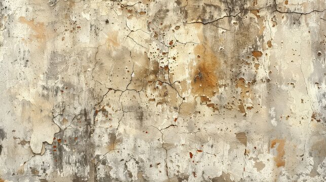 Weathered and Cracked Wall Texture with Peeling Paint
