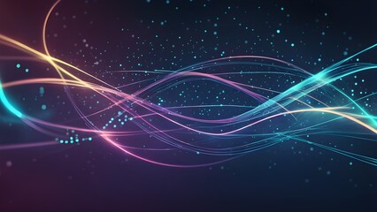 Fototapeta premium A colorful, wavy line that is blue, red, and green