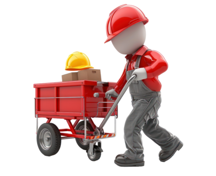 Courier expedition illustration isolated on a transparent background for web, banner, wallpaper