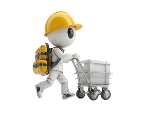 Courier expedition illustration isolated on a transparent background for web, banner, wallpaper