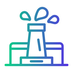 oil pump Line Gradient Icon