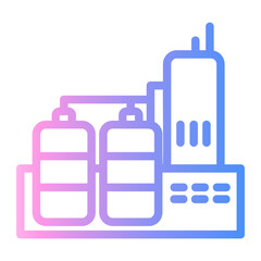Obraz premium oil depot Line Gradient Icon