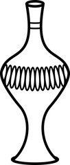 Vase outline illustration vector