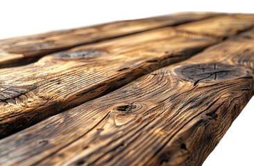 Fototapeta premium Wooden plank isolated on a transparent background for web, banner, wallpaper