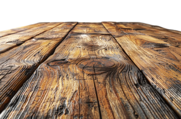 Wooden plank isolated on a transparent background for web, banner, wallpaper