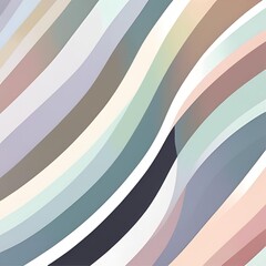 Spiral Minimalist Style in Pastel Colors on White Background
