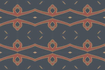 Ikat ethnic Indian seamless pattern. Design for background, wallpaper, vector illustration, fabric. Ikat ethnic seamless pattern design. Aztec fabric carpet.