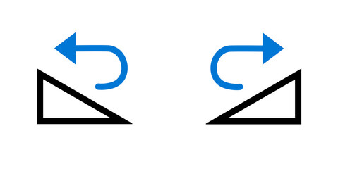 icon Rotate black outline logo for web site design 
and mobile dark mode apps 
Vector illustration...