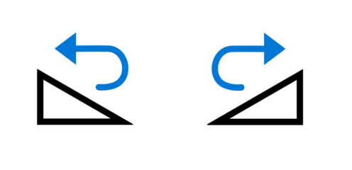 icon Rotate black outline logo for web site design 
and mobile dark mode apps 
Vector illustration on a white background