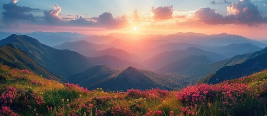 Sunset over the Mountains