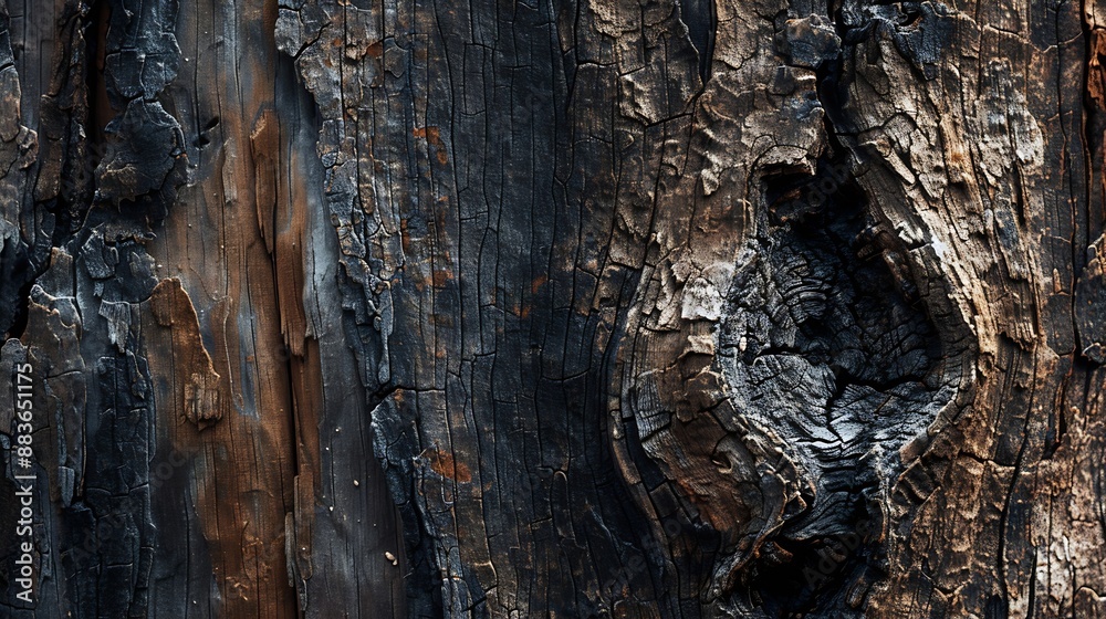 Poster old acacia tree trunk texture : generative ai