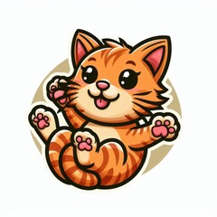 cartoon art of the cat