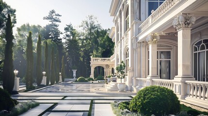 Obraz premium photo showing a design for villa house to be used for architectural inspiration : Generative AI
