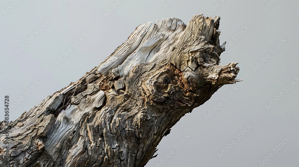 Aufkleber natural tree trunk isolated element : Generative AI