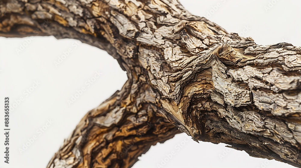 Aufkleber trunk of a tree isolated on white background : generative ai