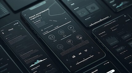 UX UI design process for modish mobile application and website  Creative prototype of wireframe for professional app developer : Generative AI
