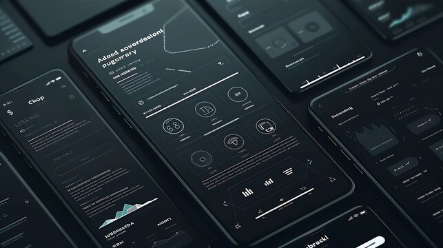UX UI design process for modish mobile application and website  Creative prototype of wireframe for professional app developer : Generative AI