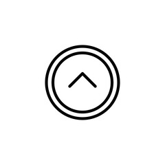 Button up arrow line icon. Arrow round up outline sign simple illustration for web and app on white background..eps