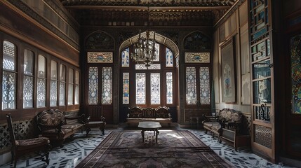Obraz premium Each room in The Moghaddam Museum House was a masterpiece with unique features and details that reflected the cultural heritage of the region : Generative AI