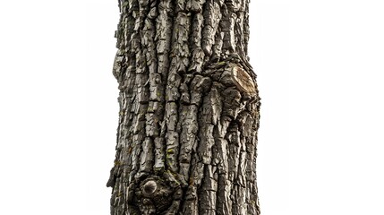 Naklejka premium Trunk of a tree Isolated On White Background : Generative AI