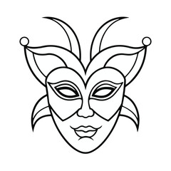 vector line face mask art free download.