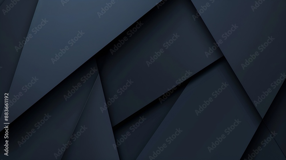 Leinwandbilder modern black blue abstract background minimal color gradient dark web banner geometric shape 3d effe