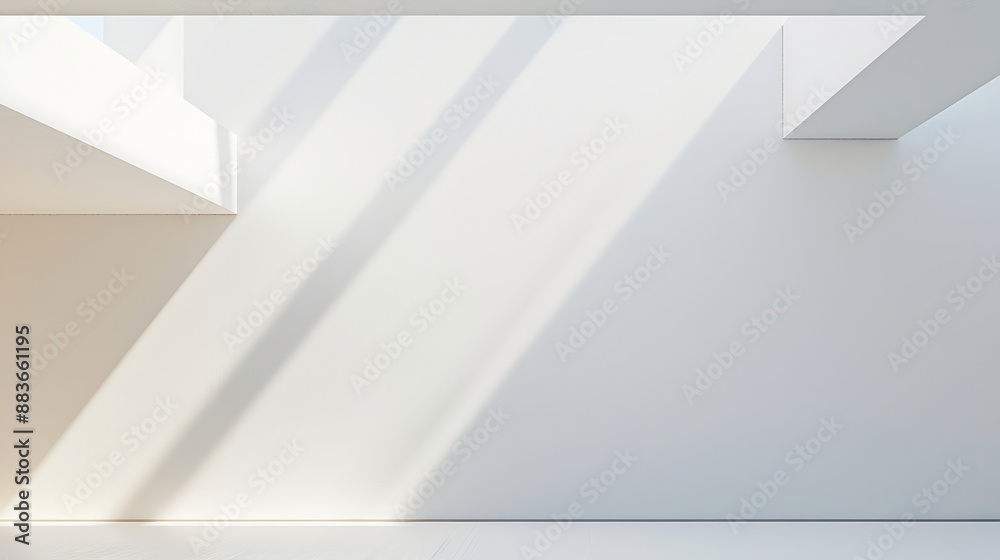 Poster white minimal interior details abstract architectural photo background corners and girders : generat