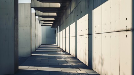 Fototapeta premium Wuilding perspective walls angles clean architecture : Generative AI