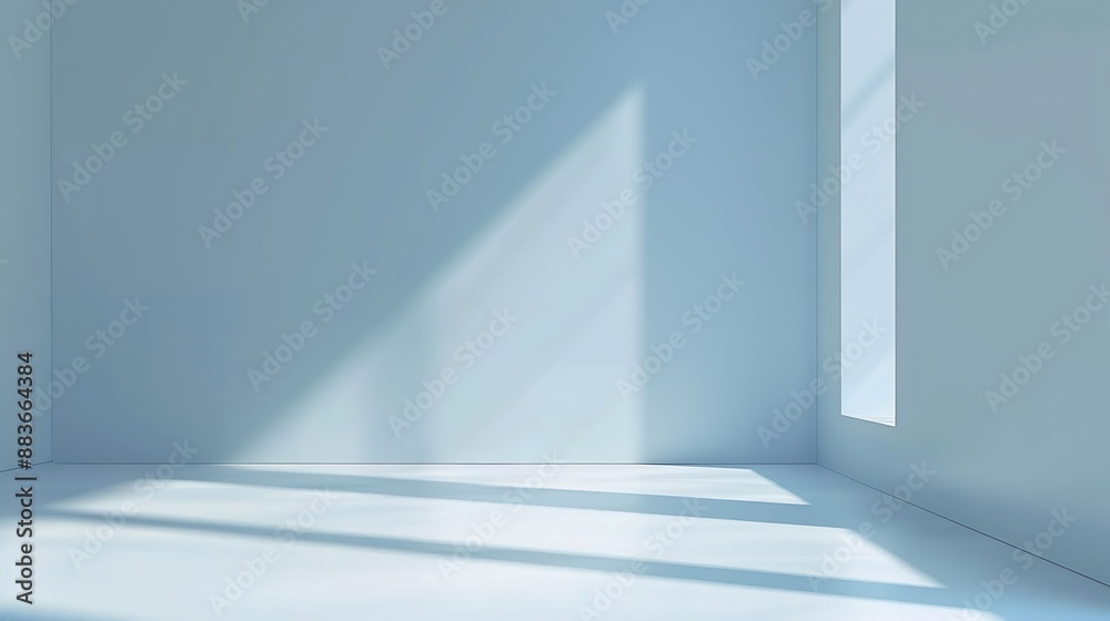 Aufkleber light soft minimal background mockup for product presentation corner of room with shadows from diffe