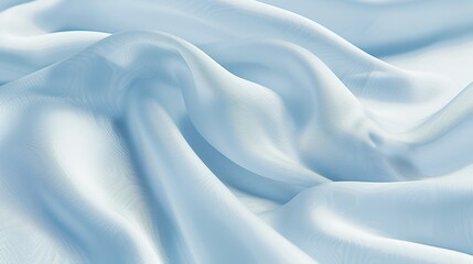 Obraz premium Soft and delicate waves of blue fabric