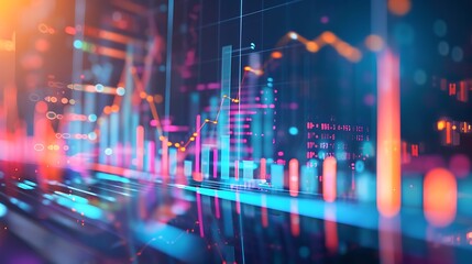 Obraz premium Abstract Financial Data Visualization