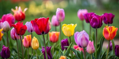 Fototapeta premium Colorful Tulips in Bloom