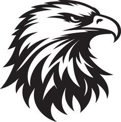 Egale head silhouette vector art