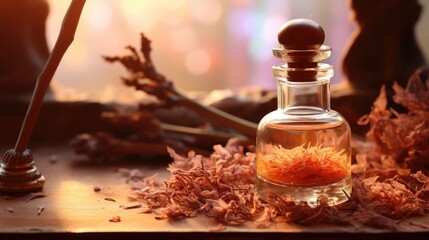 Artisanal Alchemy: Handcrafted Sea Moss Serum in Rustic Apothecary  