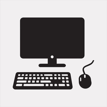 recommend clip art: computer vector silhouette on a white background