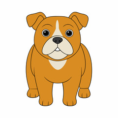 Obraz premium Art & Illustration bulldog silhouette
