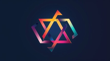 Innovative Tech Company Logo, Featuring Geometric Circles and Triangles for Connectivity