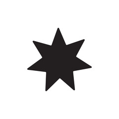 various type of black star icon. star icon  flat style and favorite icon. Vector illustration isolated on white background.